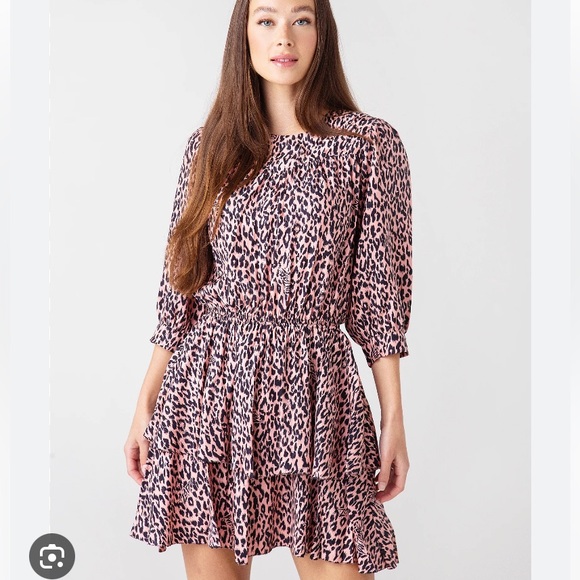 Zadig & Voltaire Pink and Black Rooka Squeleton Mini Dress Size Small - Picture 2 of 10